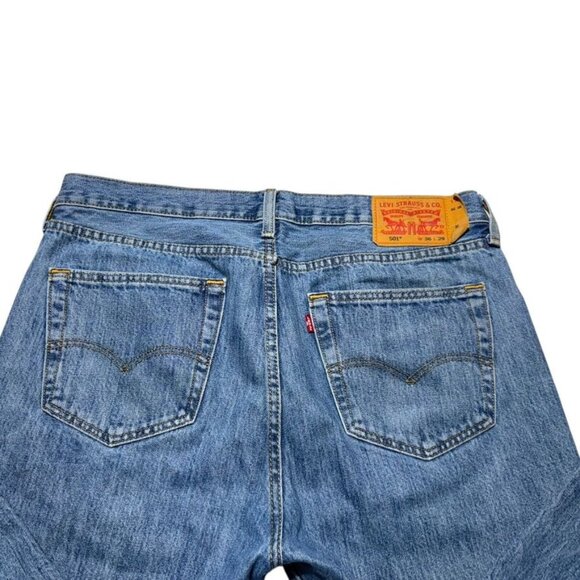 Levi's 501 Straight Cut Jeans Blue Size 36 x 29 - Picture 9 of 12
